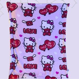 Hello Kitty Pink and Red Plush Blanket Be Mine 38” x 51”